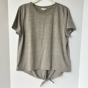 NWOT | Madewell Grey/Gray Knot-Back Tee | Women’s L